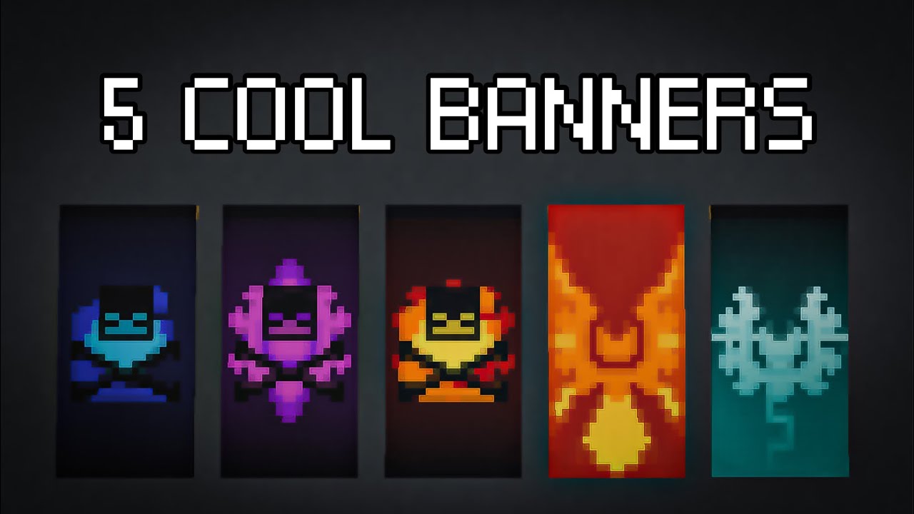 Minecraft : 5 Cool Banner Designs #10 | Tutorial