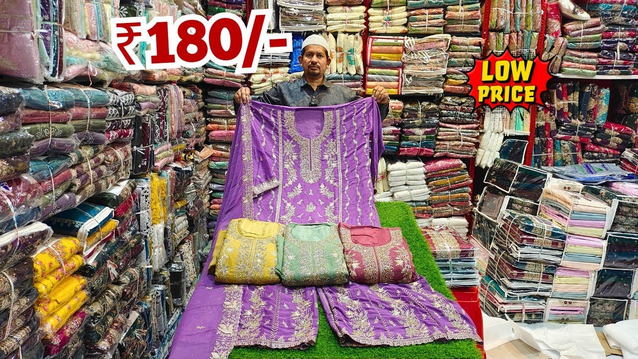 Hyderabad Wholesale Dress Materials Fancy Work Suits Pakistani Suits | Khateeja Suits