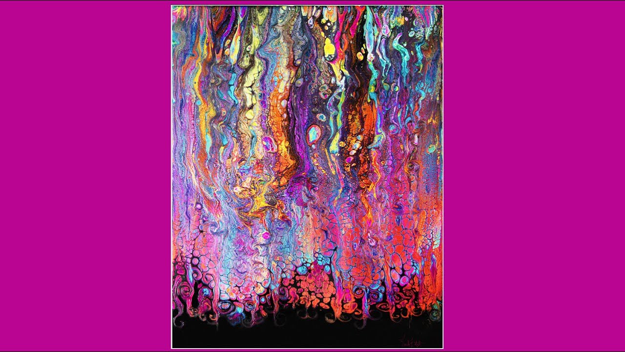 #2841 Classic Favorite Rag Swipe  Fluid Acrylics Painting 5.23.2018 Spontaneous art