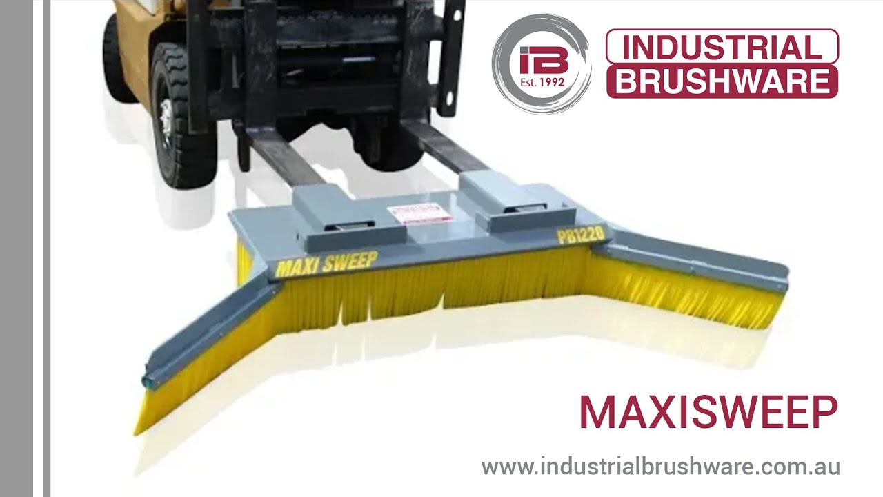 In Action | The IB Maxisweep Forklift, Skid-steer and Excavator Sweeper attachment