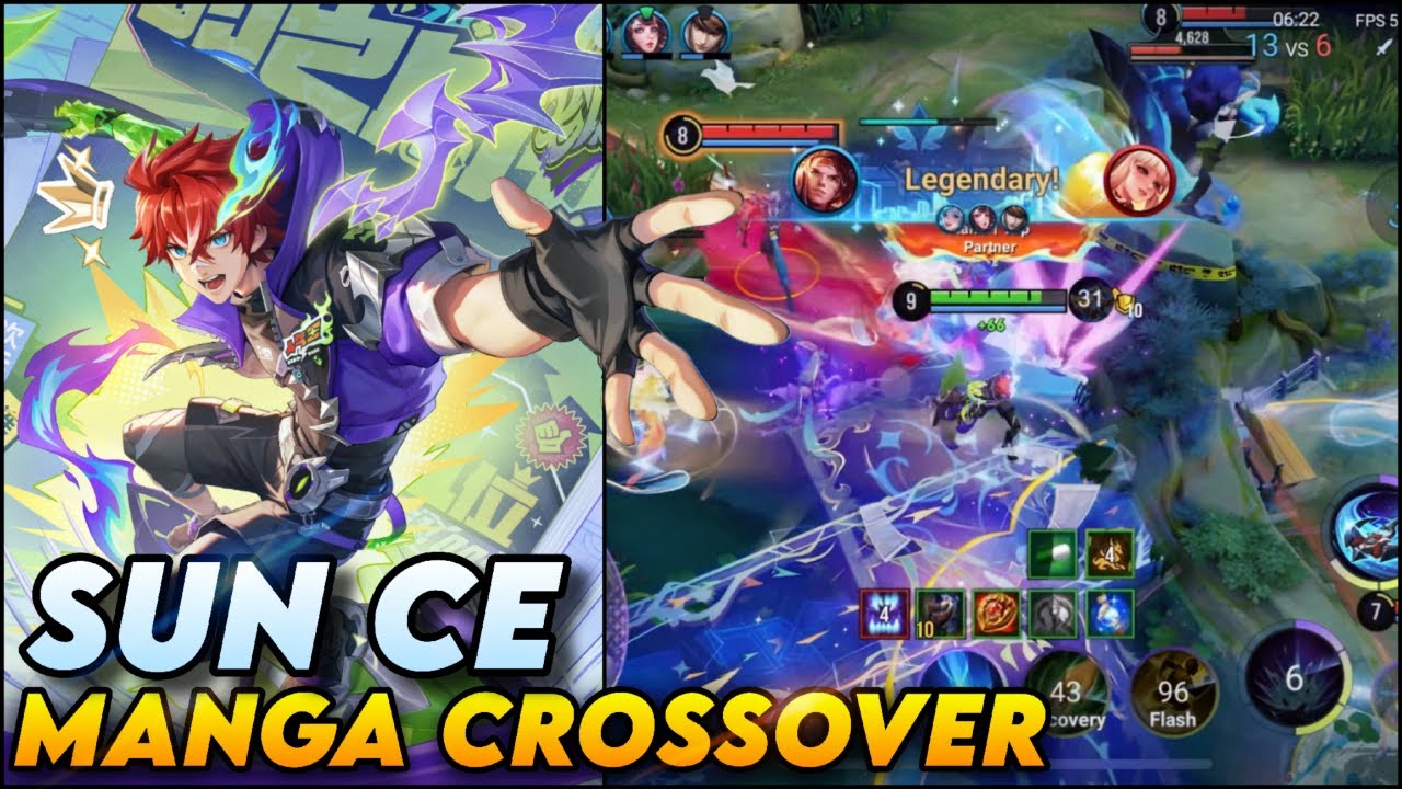 SUN CE'S New Precious Legend Skin is Insane! | Manga Crossover Gameplay | Honor of Kings 