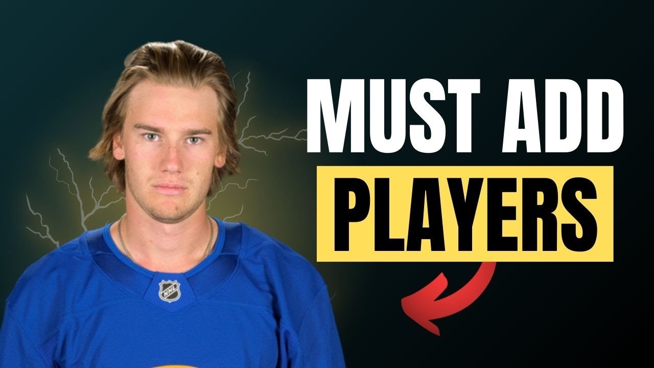 Add THESE Players - Waiver Wire Week 16 - Fantasy Hockey 2025/26
