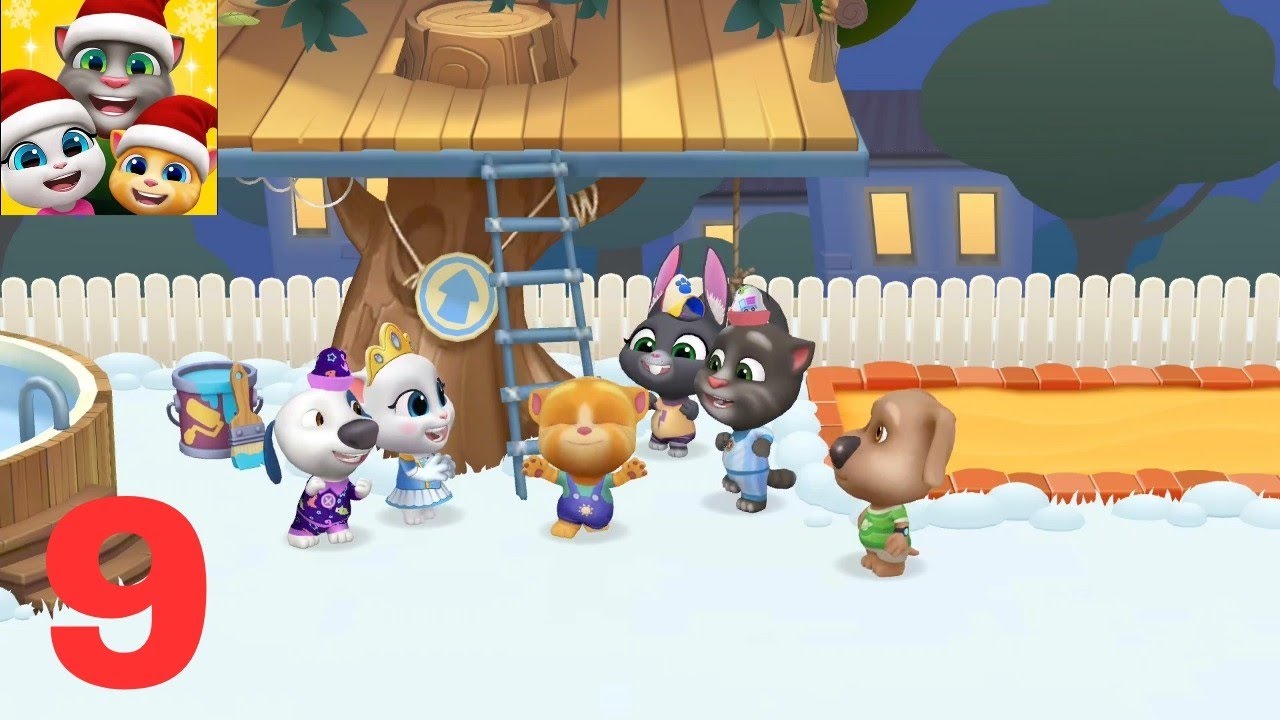 My Talking Tom Friends - Gameplay Walkthrough Part 9 - Talking Tom Friends All Games, Eat and Book