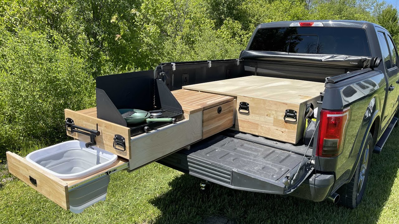DIY Truck Bed Drawers w/ Full Kitchen (FREE Plans) | Overland Stealth Camper Ep. 1