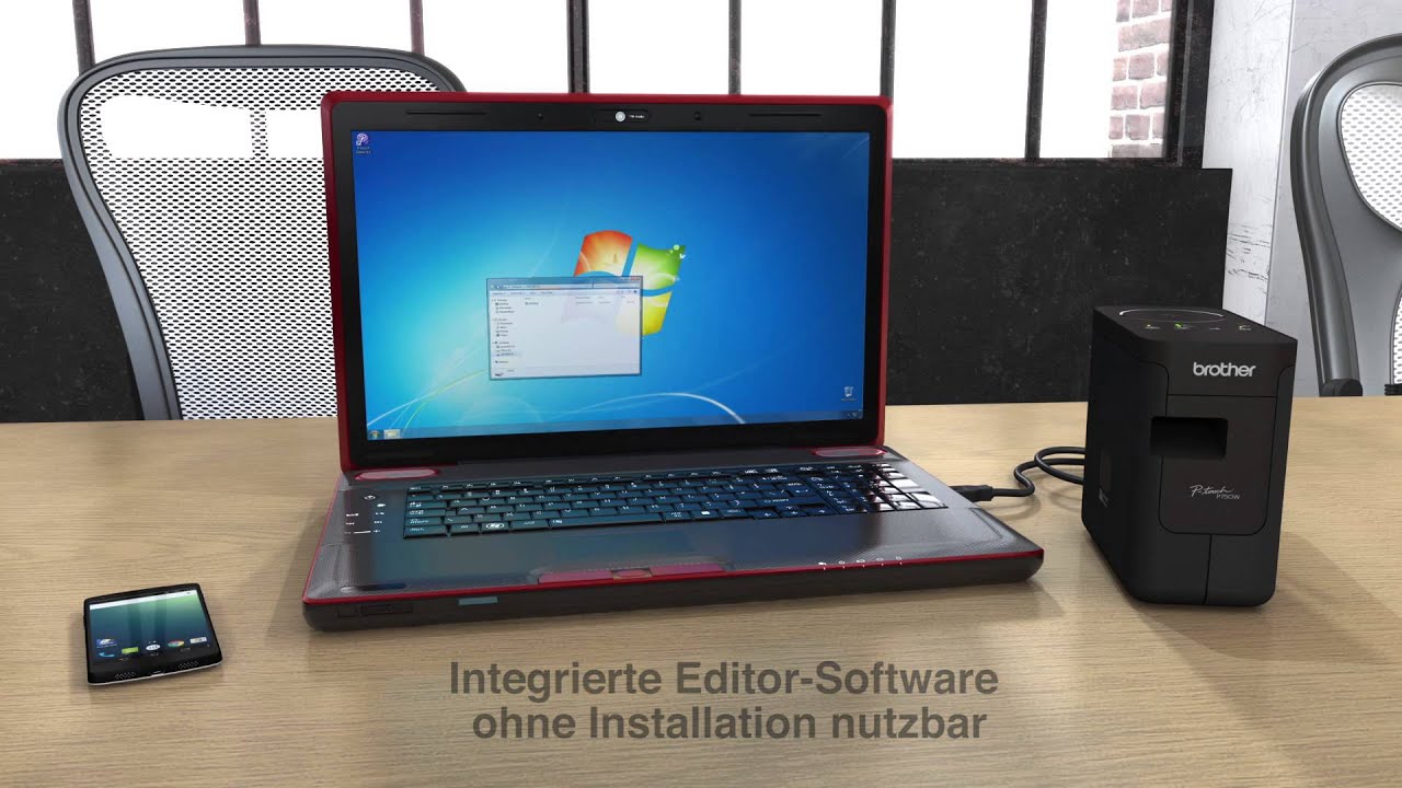PT P750W - Professionelles PC-Beschriftungsgerät mit WLAN und NFC