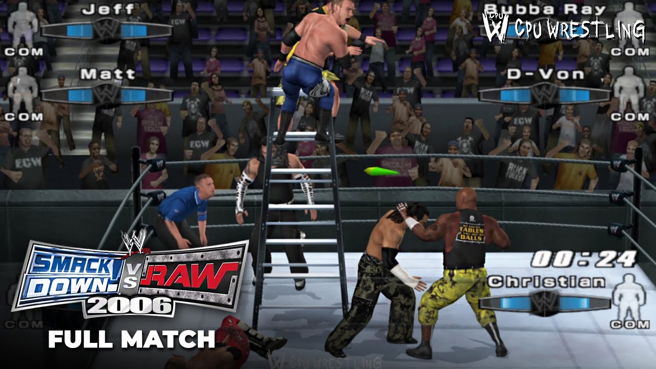 WWE SVR 2006 | Money in the Bank: Hardy Boyz против Dudley Boyz против Edge & Christian