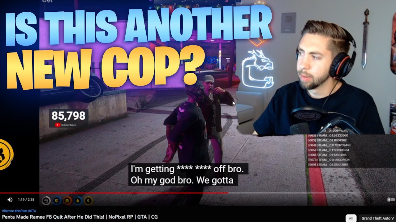 Kebun reacts to Penta makes Ramee F8 QUIT | NoPixel GTA RP