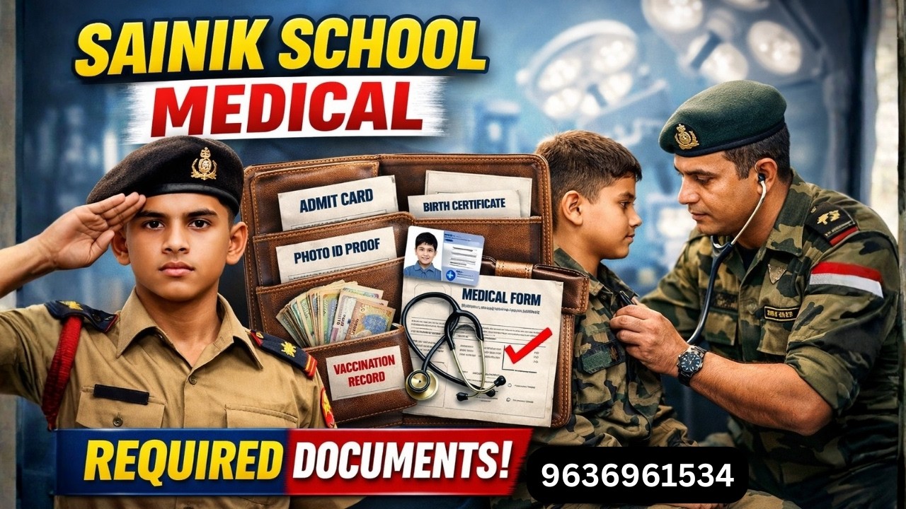 Sainik School Medical के लिए जरूरी Documents | Sainik School Medical Exam #medical_exam
