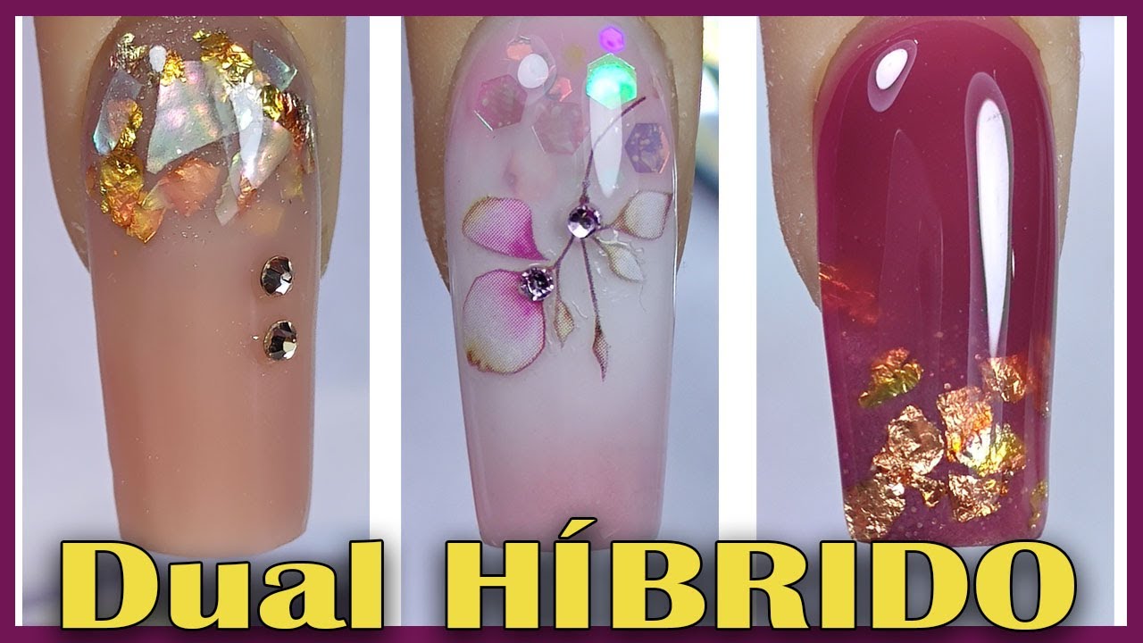 El sistema del MOMENTO!! 🌟Uñas HIBRIDAS con Moldes DUAL Extensión  💅Acrílico, Polygel y Rubber Gel