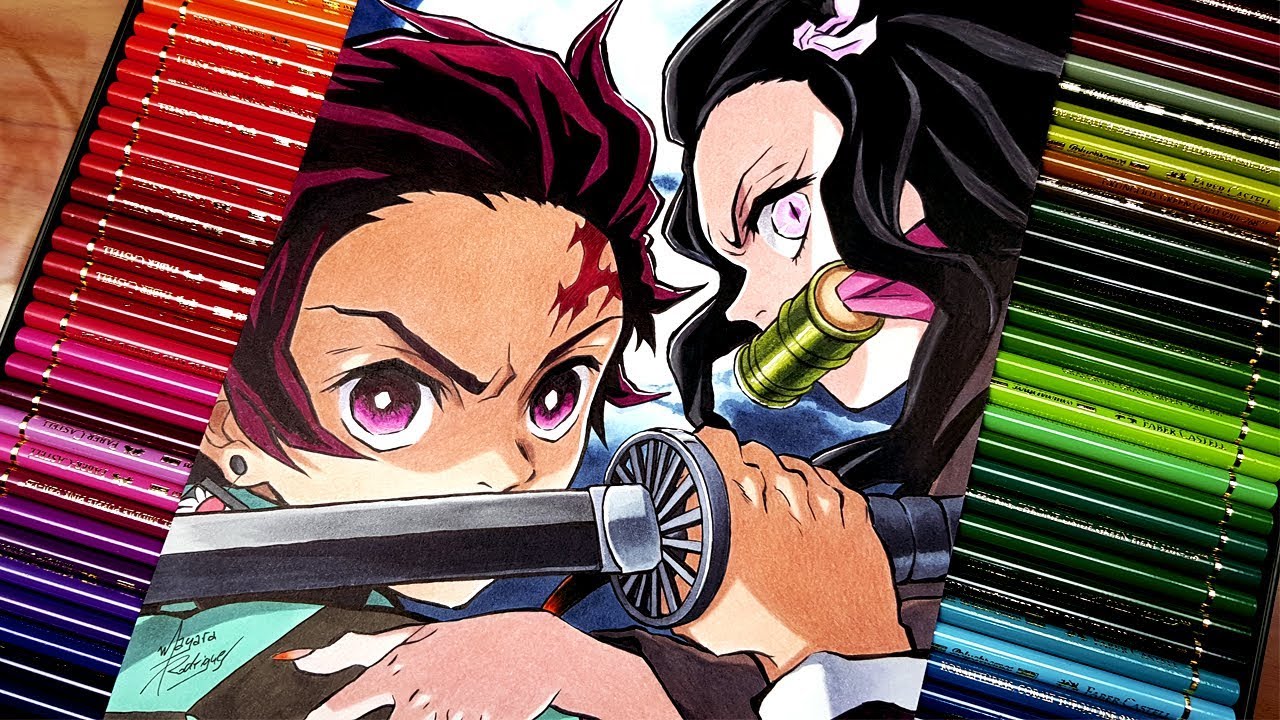 Drawing Tanjiro and Nezuko | Kimetsu no Yaiba [ft. ArtLucas]