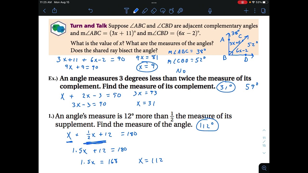 1.2 Define and Measure Angles Part 2