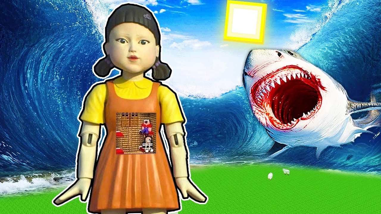 ДОМ ИГРА КАЛЬМАРА 2 ПРОТИВ ЦУНАМИ В МАЙНКРАФТ 2 НУБА И ДЕВУШКА ПРО Squid Game