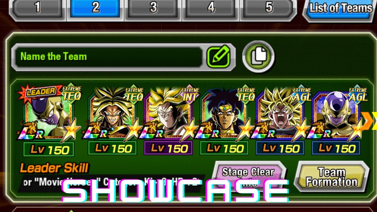 Movie bosses team showcase (Dokkan battle)
