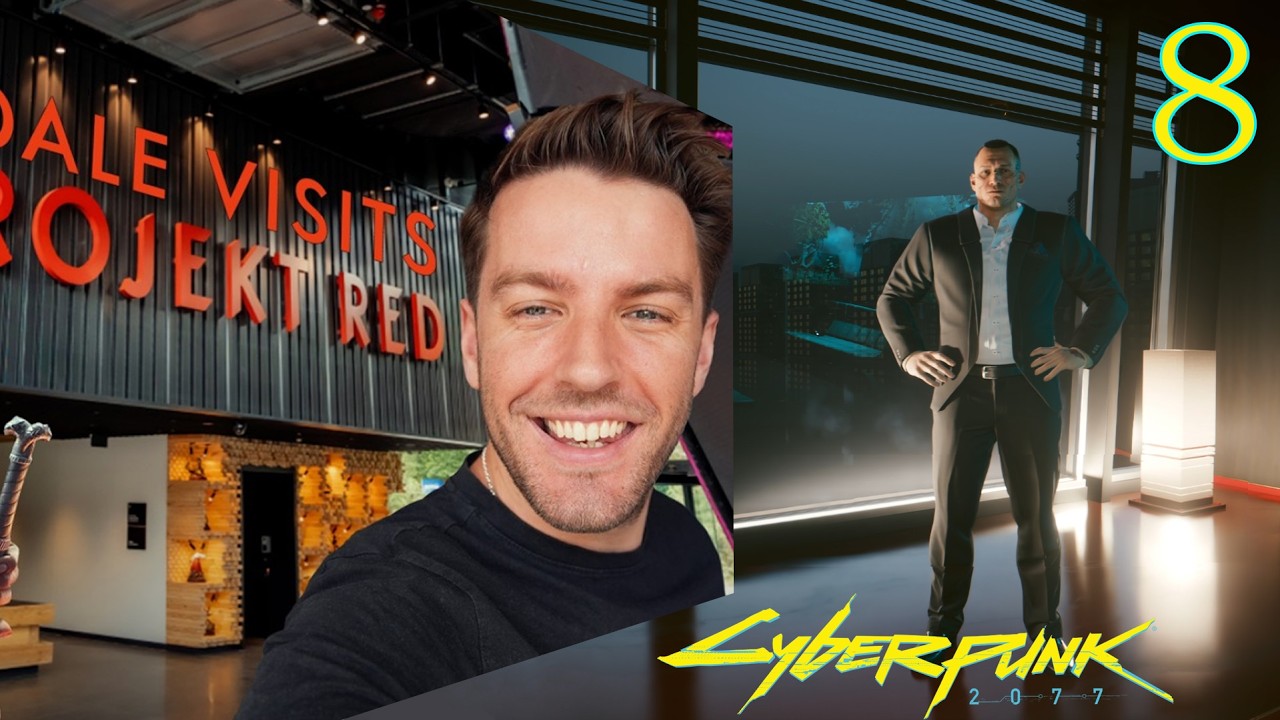 Экскурсия по офису CDPR с Люком Дейлом + Cyberpunk 2077. Первое прохождение [№ 8]