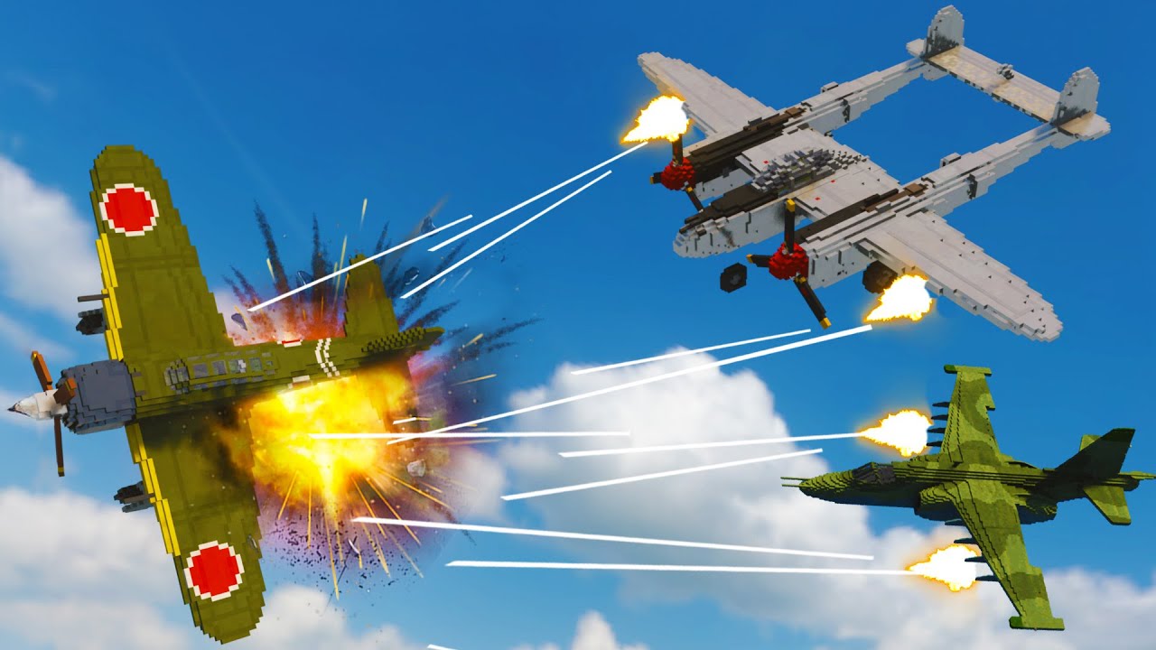 Realistic Plane DOGFIGHTING Destruction 😱 Teardown