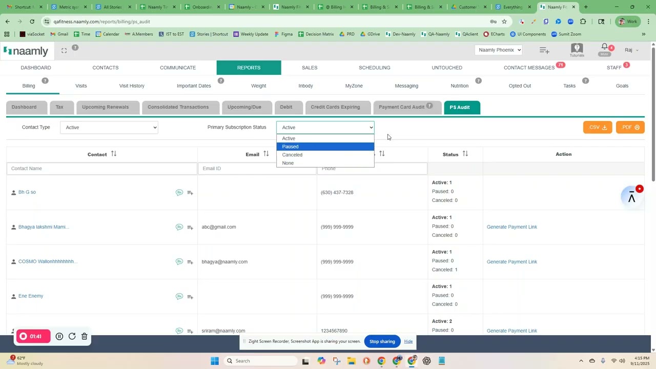 PS Audit: Understanding Program Subscription Audit Tab