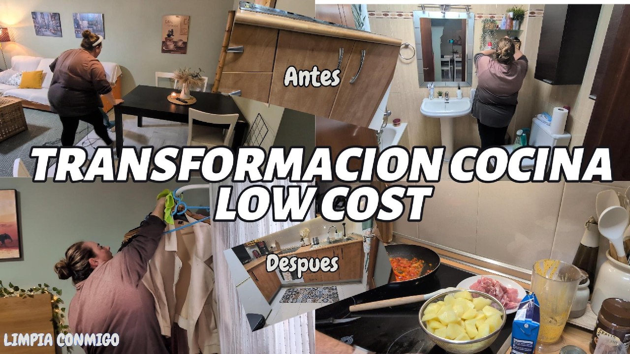 TRANSFORMACION COCINA✨LOW COST💵 LIMPIA CONMIGO🧹🧴 MOTIVATE 🧽RECETAS🍲 #vlog #limpieza #transformation
