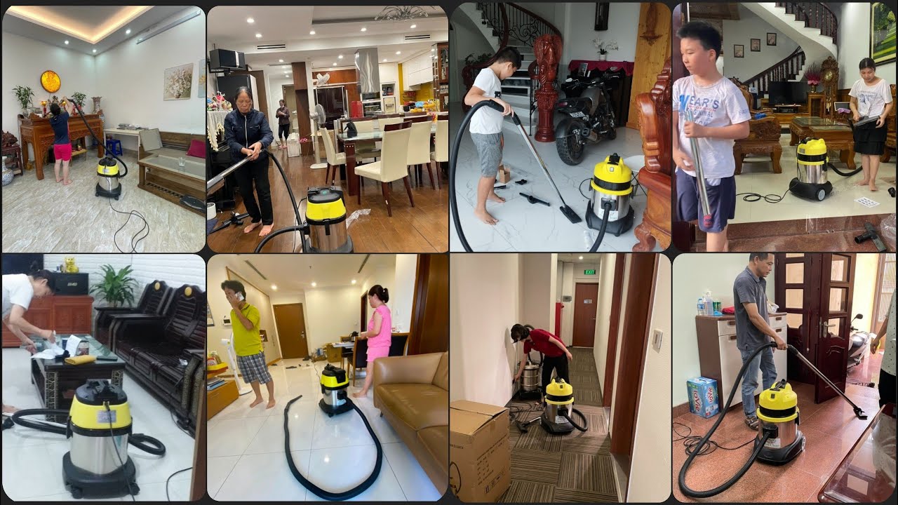 Video Hút Bụi và Nước [Gia Đình - Cửa Hàng - Văn Phòng - Xưởng] của máy hút bụi công nghiệp DV1-15JP