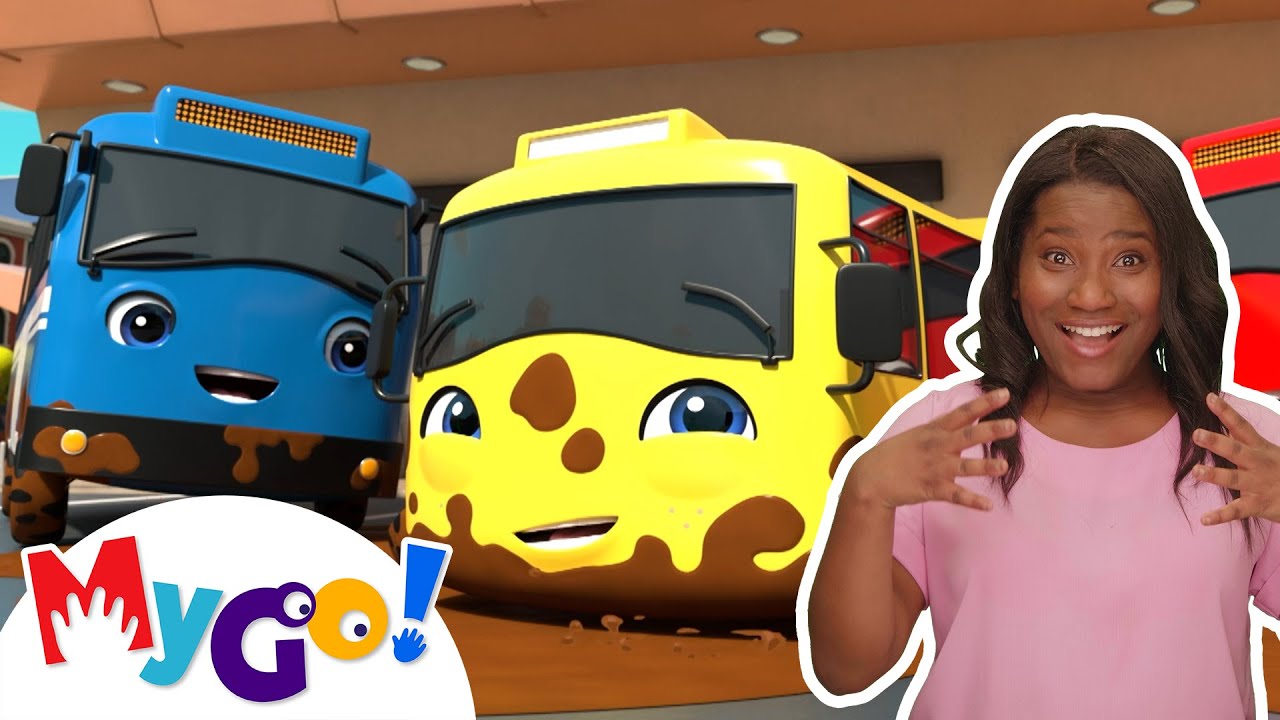 Carwash Song | MyGo! Sign Language For Kids | Lellobee Kids Songs