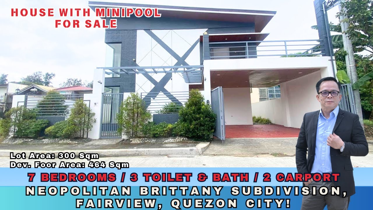 BRAND NEW HOUSE & LOT WITH MINIPOOL FOR SALE NEOPOLITAN BRITTANY SUBDIVISION, FAIRVIEW QUEZON CITY!