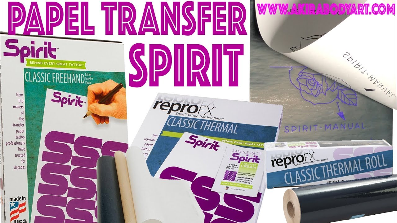SPIRIT TRANSFER Termo Copiadora,Manual y Rollo Tattoo Video Tutorial de Akira Body Art