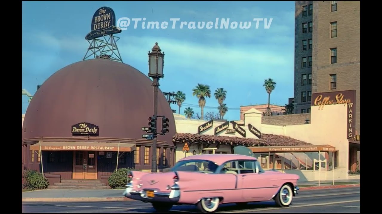 Vintage Brown Derby Restaurant Coffee Shop Vine Street Hollywood California 1950s Midcentury Modern
