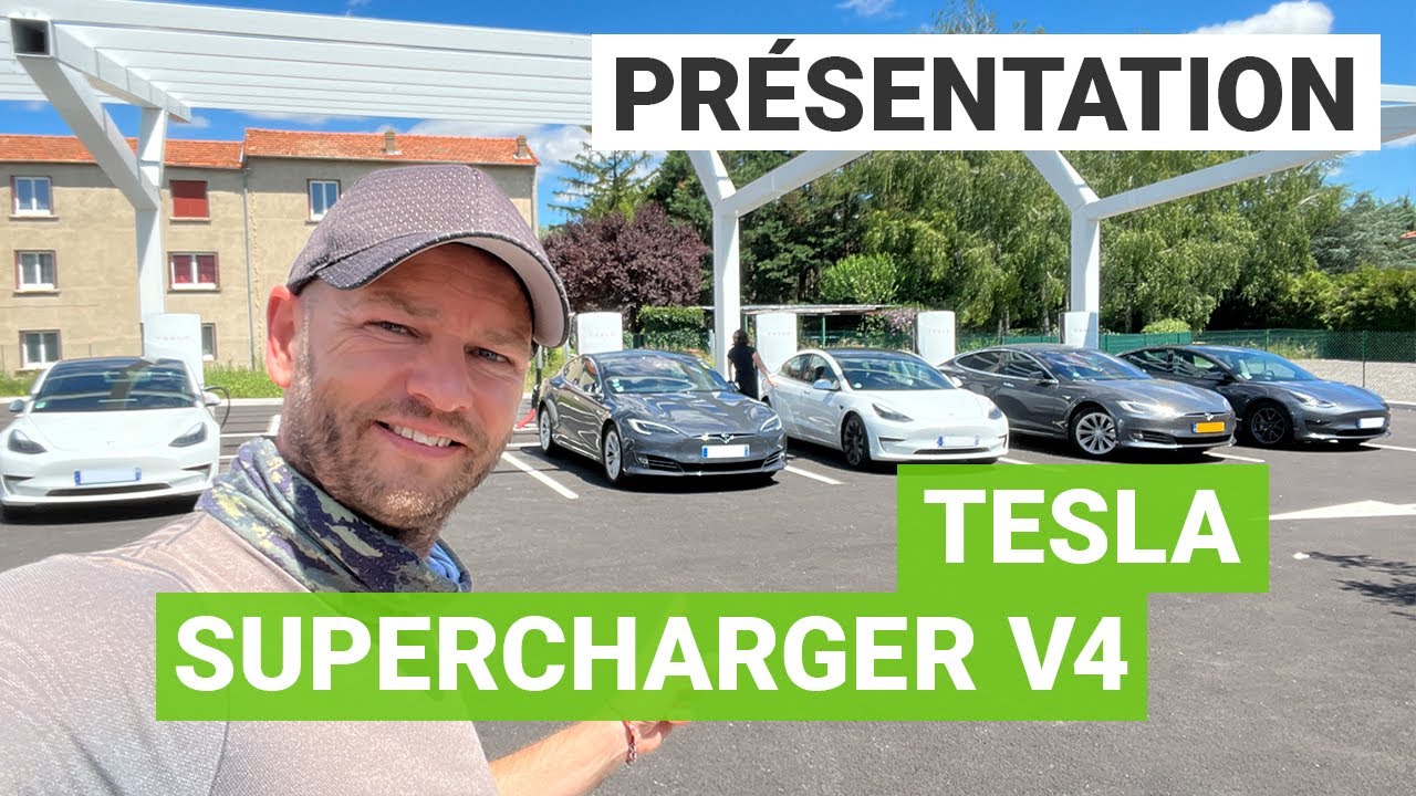 Tesla Superchargers V4 : voici la première station de France !