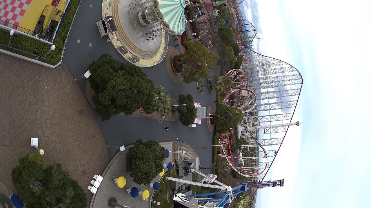 🟢ナガシマスパーランド ジャイアントフリスビー / Giant Frisby Rotating ride at Mie Nagashima Spa Land