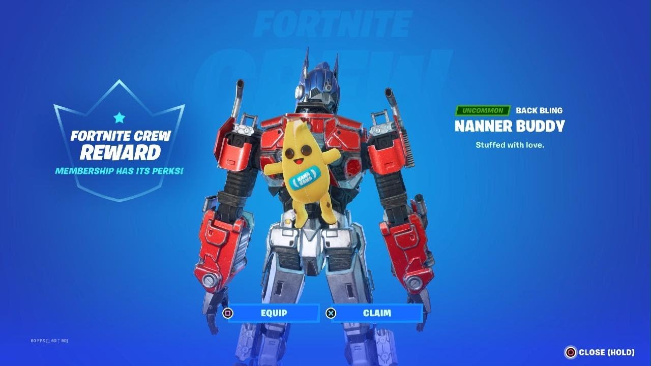 New Back Bling Fortnite Nanner Buddy (Banana) D3NNIYT