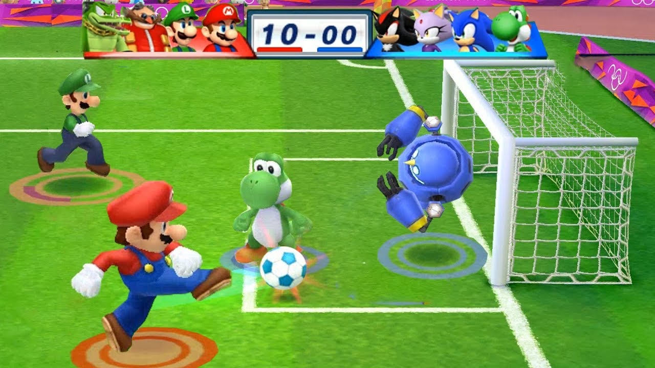 Mario & Sonic At The London 2012 Olympic Games Football Mario, Luigi, Dr Eggman and Vector