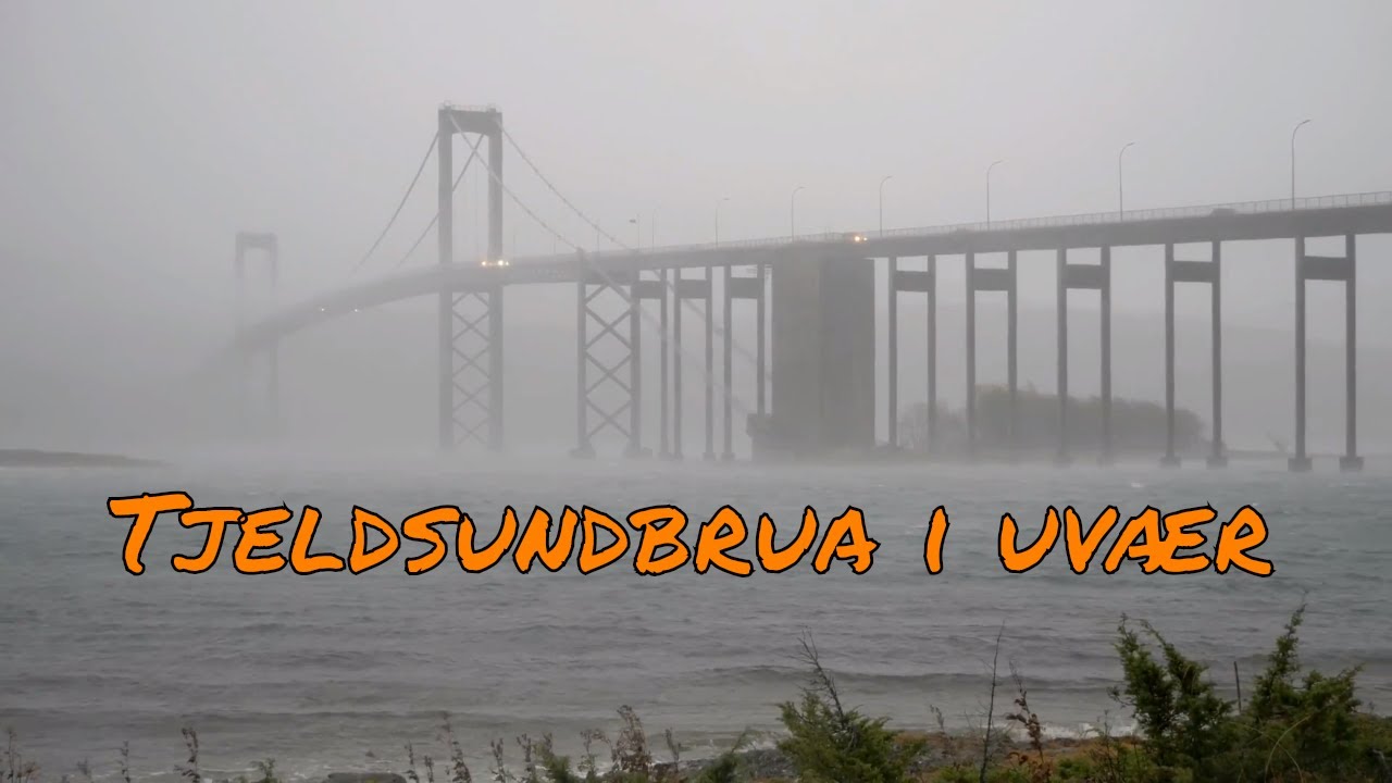 Tjeldsundbrua i uvær - 2018.10.21 - 4k