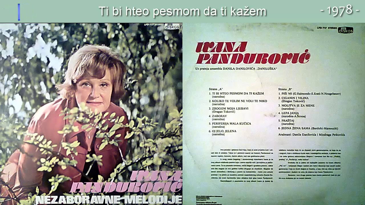 Ivana Pandurovic - Ti bi hteo pesmom da ti kazem - (Audio 1978)