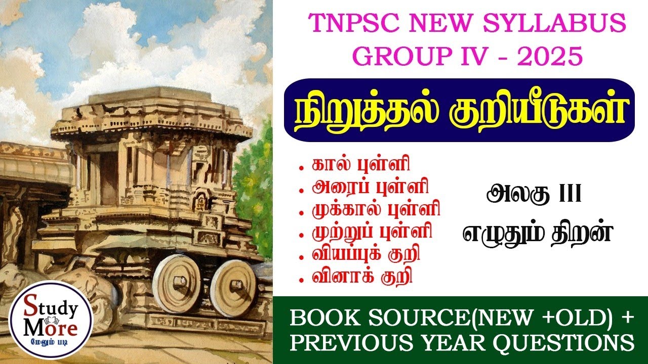 Group 4 2025 📚 நிறுத்தல் குறியீடுகள்📚 TNPSC NEW SYLLABUS 📚TNPSC GROUP 4,2,2A 🎯அலகு 3🎏Niruthal kuri