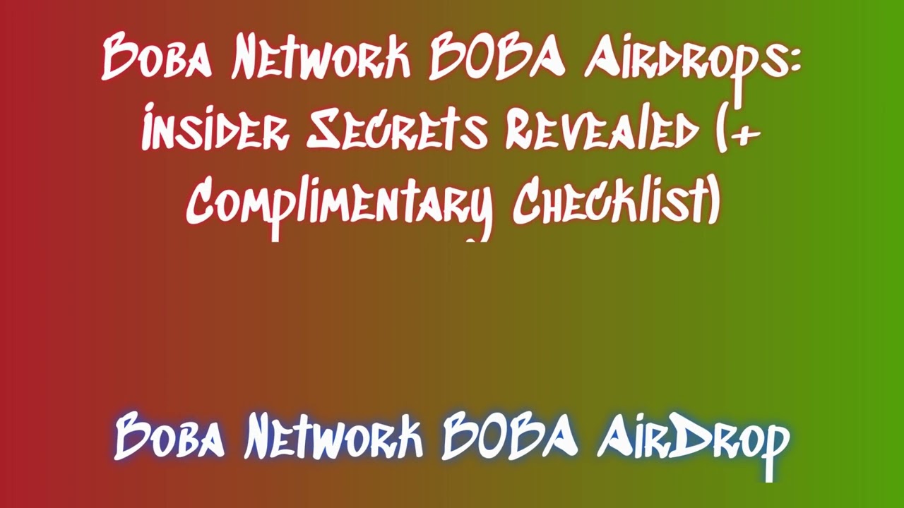 Get Free Boba Network BOBA Airdrop  | Learn How to Swap or Sell Boba Network BOBA Airdrop