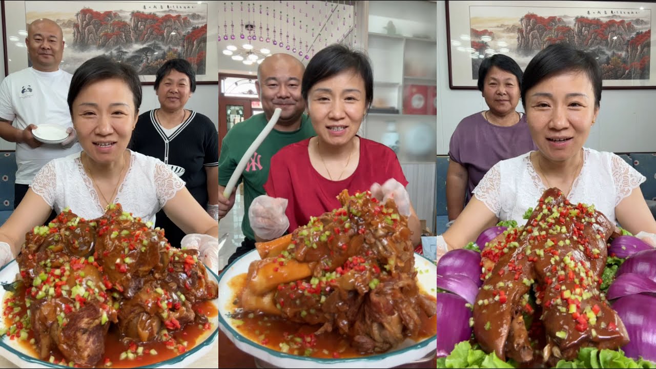 红烧大猪 | 红烧大骨头 | 红烧猪脑花 | Braised Pork Belly | Braised Pork Ribs | Braised Pork Brain#food #mukbang