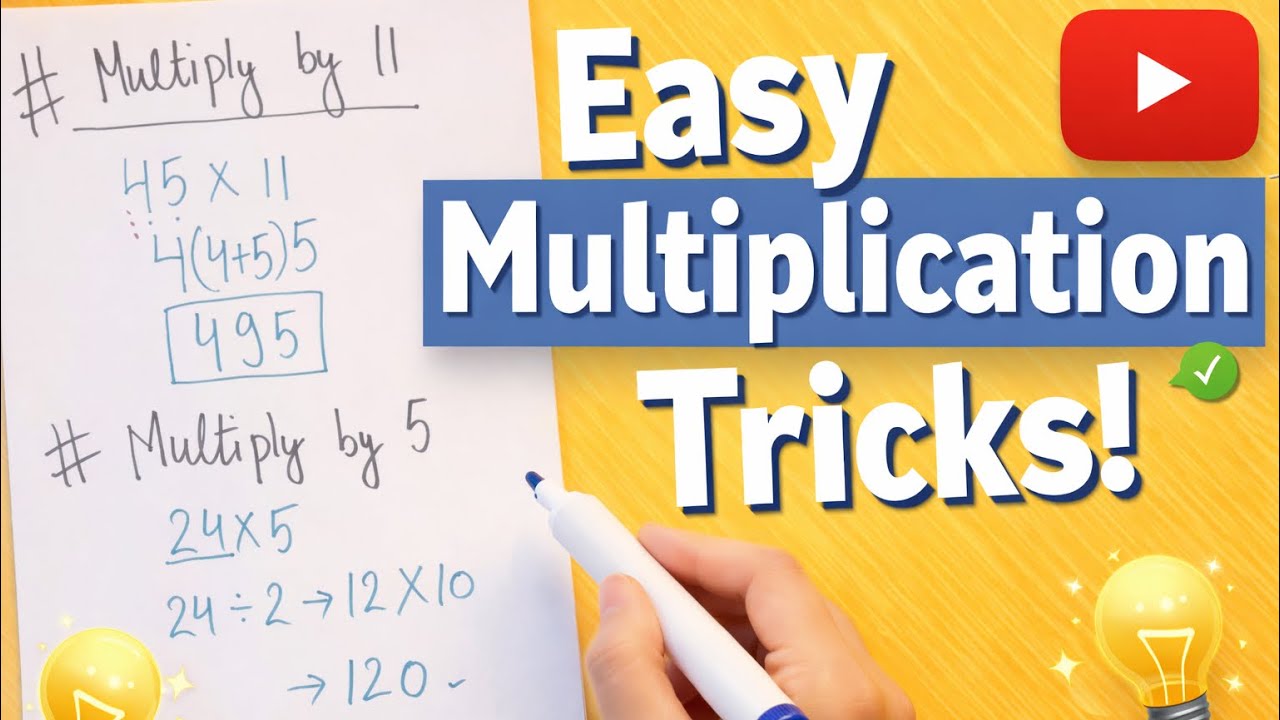 Easy Math Tricks for Fast Multiplication | No Calculator