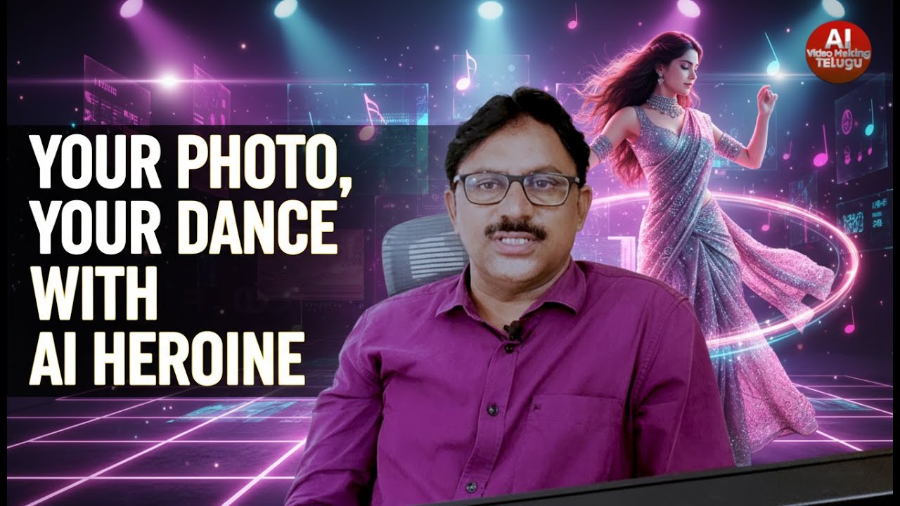 Your Photo, Your Dance with AI Heroine | Create Viral AI Dance Video in Telugu