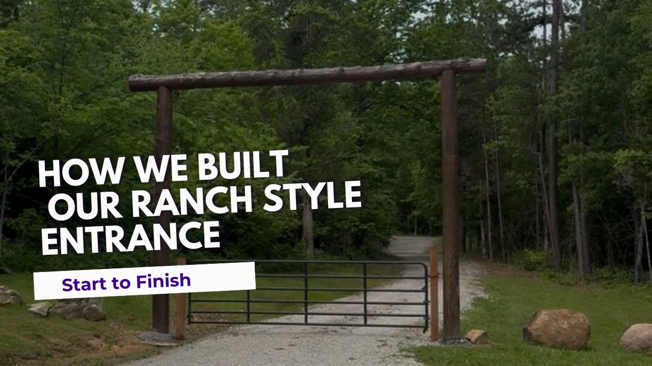 We Built a Ranch Entrance from Scratch | Off-Grid DIY Using Our Own Pine Trees!