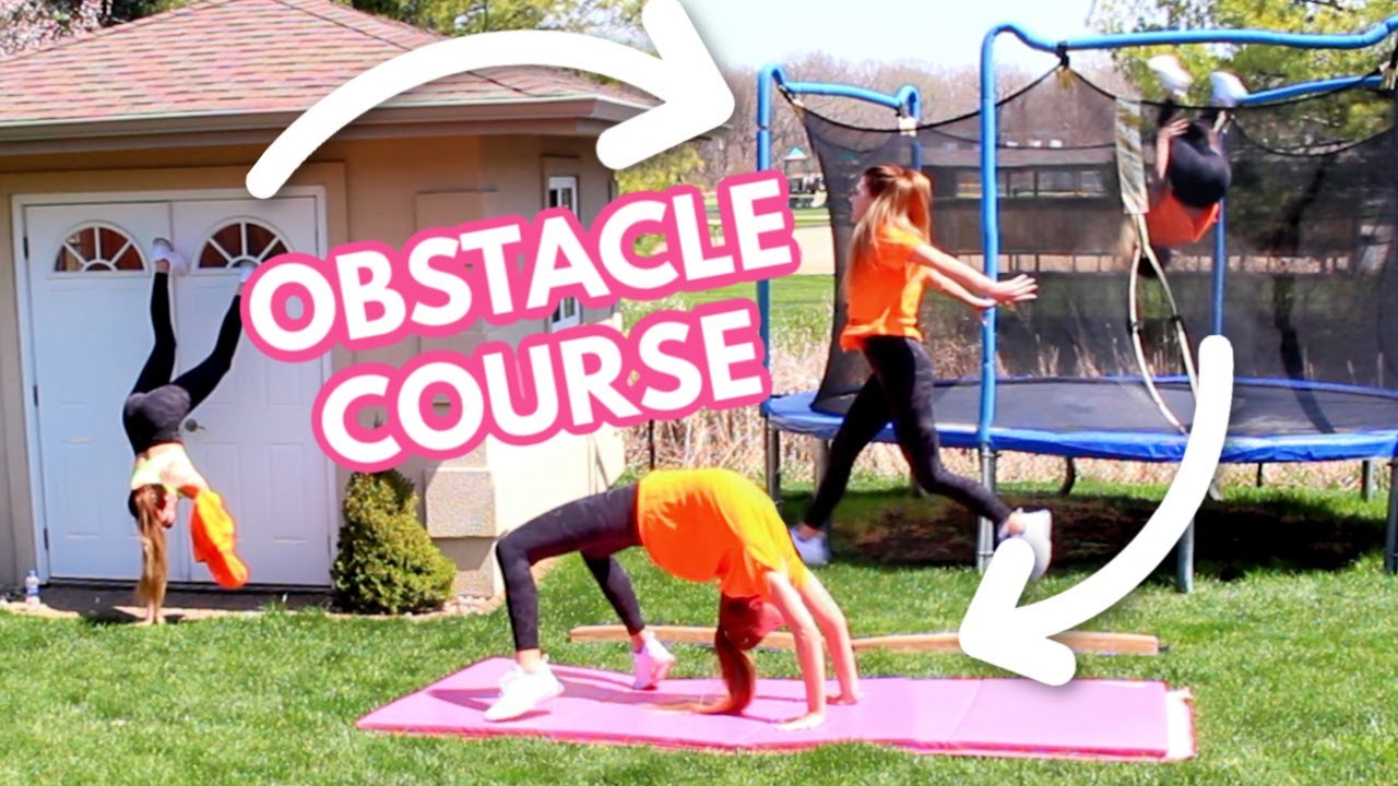 AT HOME GYMNASTICS OBSTACLE COURSE!