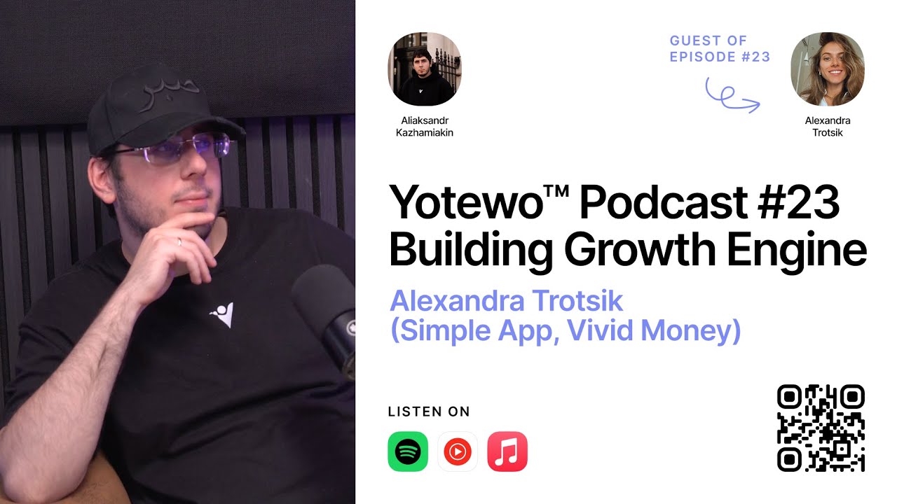 Yotewo™ Podcast #23 Building Growth Engine - Alexandra Trotsik (Simple App, Vivid Money)