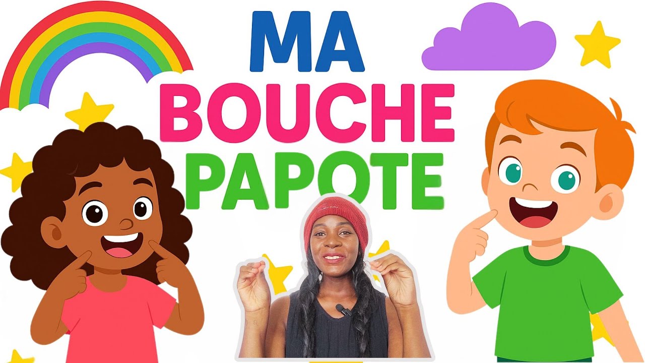 5  🎶🖐️ Ma bouche papote ! – Comptine à gestes 👶🏿👶🏾👶🏽👶  🎶Apprendre le visage en s’amusant🎶