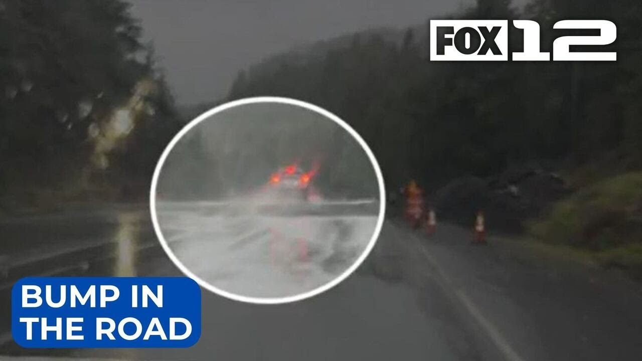 Airborne: Video shows car taking flight over Clatsop Co. highway bump as locals call for repairs