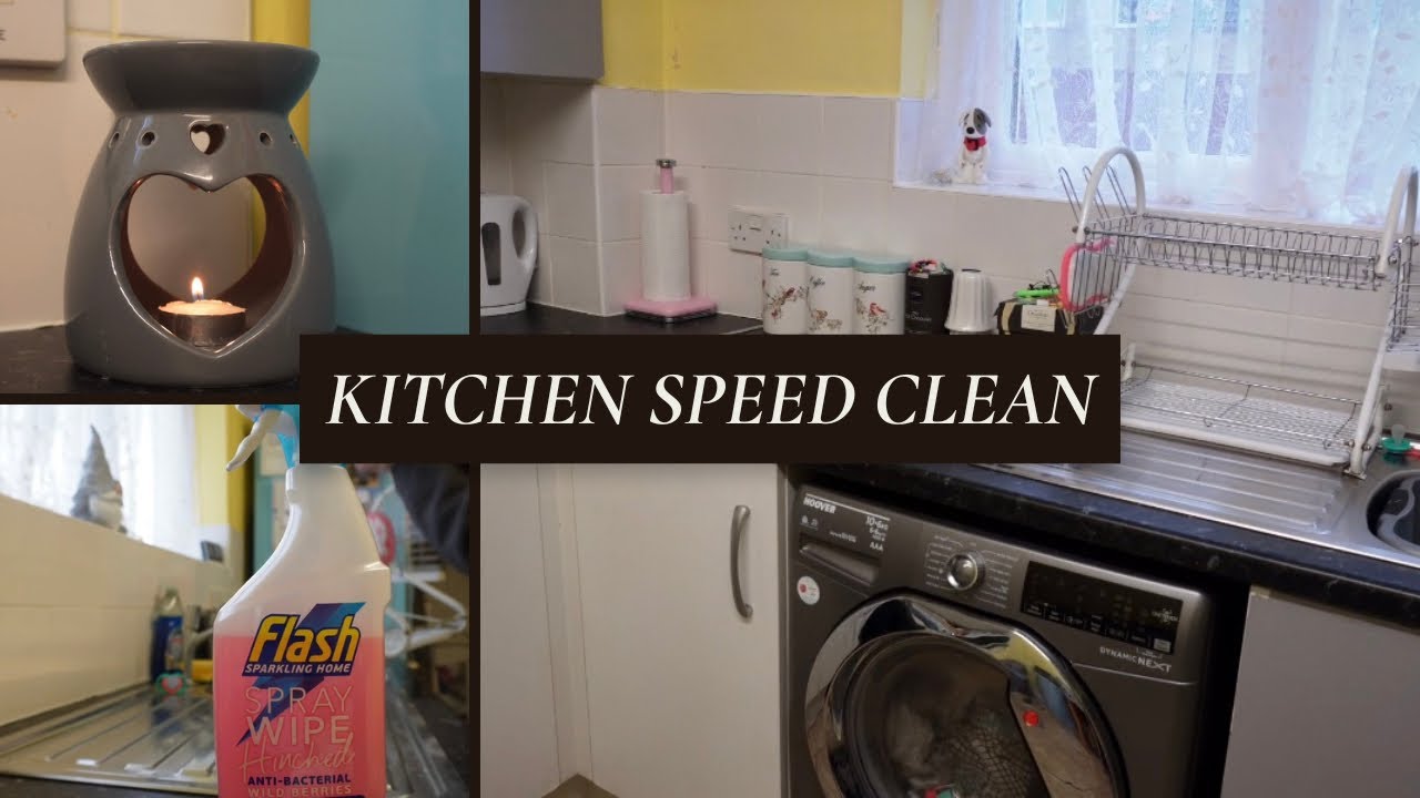 KITCHEN SPEED CLEAN|REALISTIC MESSY KITCHEN|CLEANING MOTIVATION|Talia Elizabeth