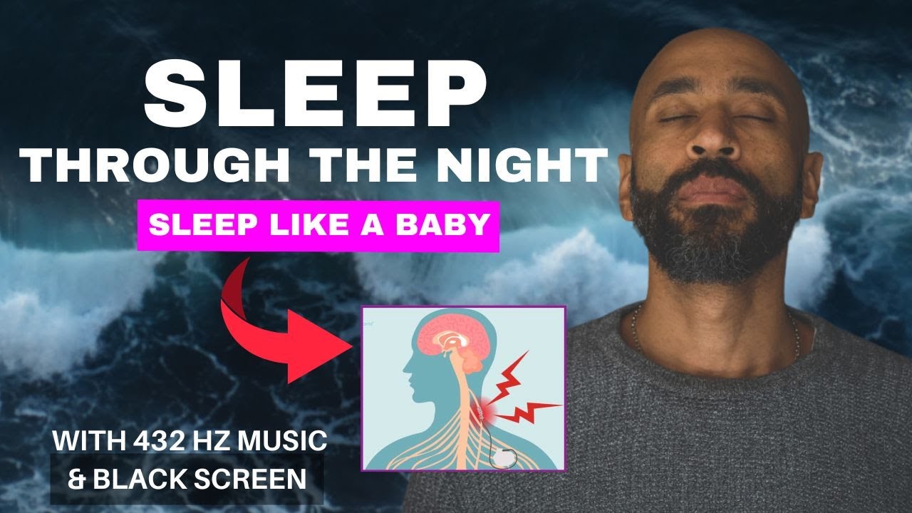 8-hour Guided Sleep Meditation with 432 Hz Music | Sleep through the night | Black Screen