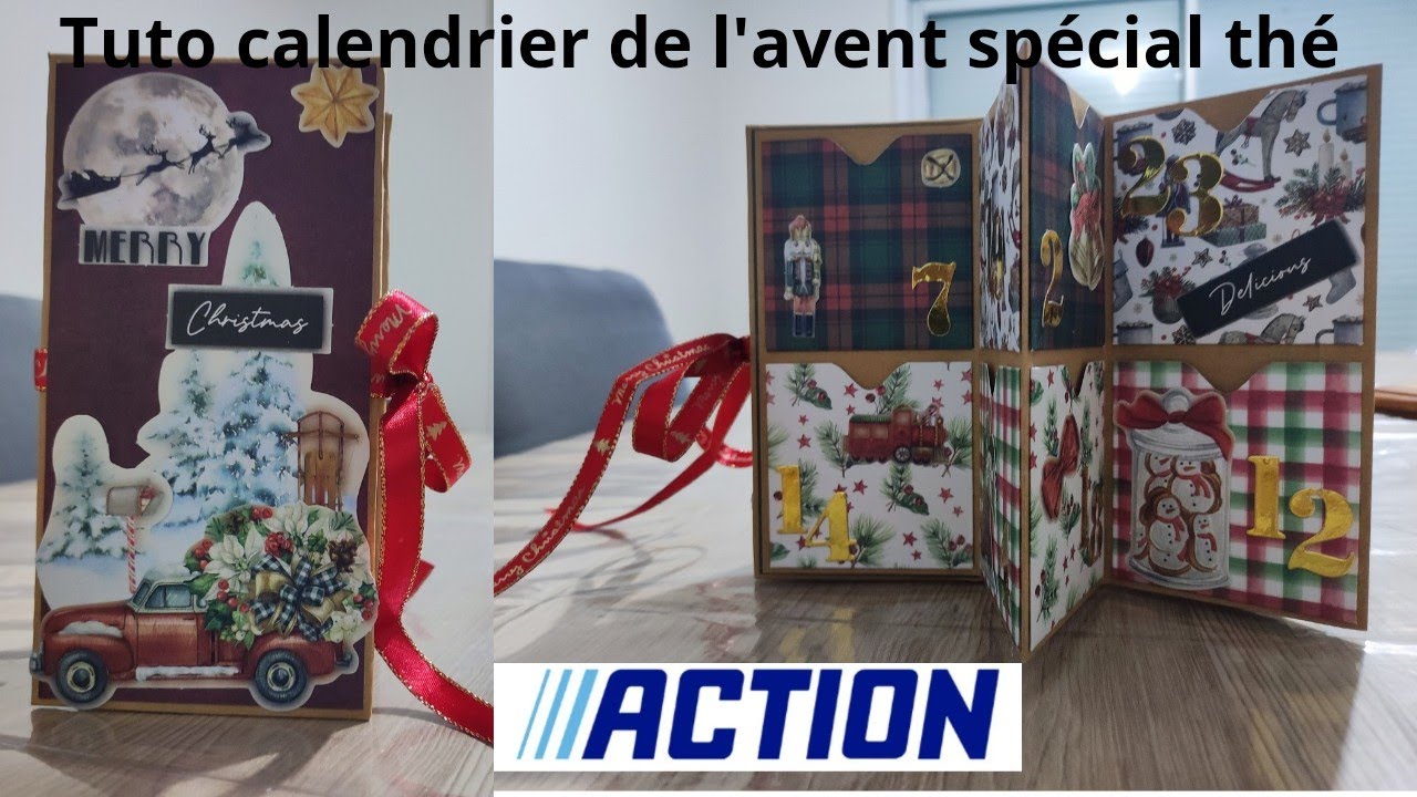 Tuto calendrier de l'avent spécial thé #calendrierdelavent #noel #action #diy #scrapbooking #scrap