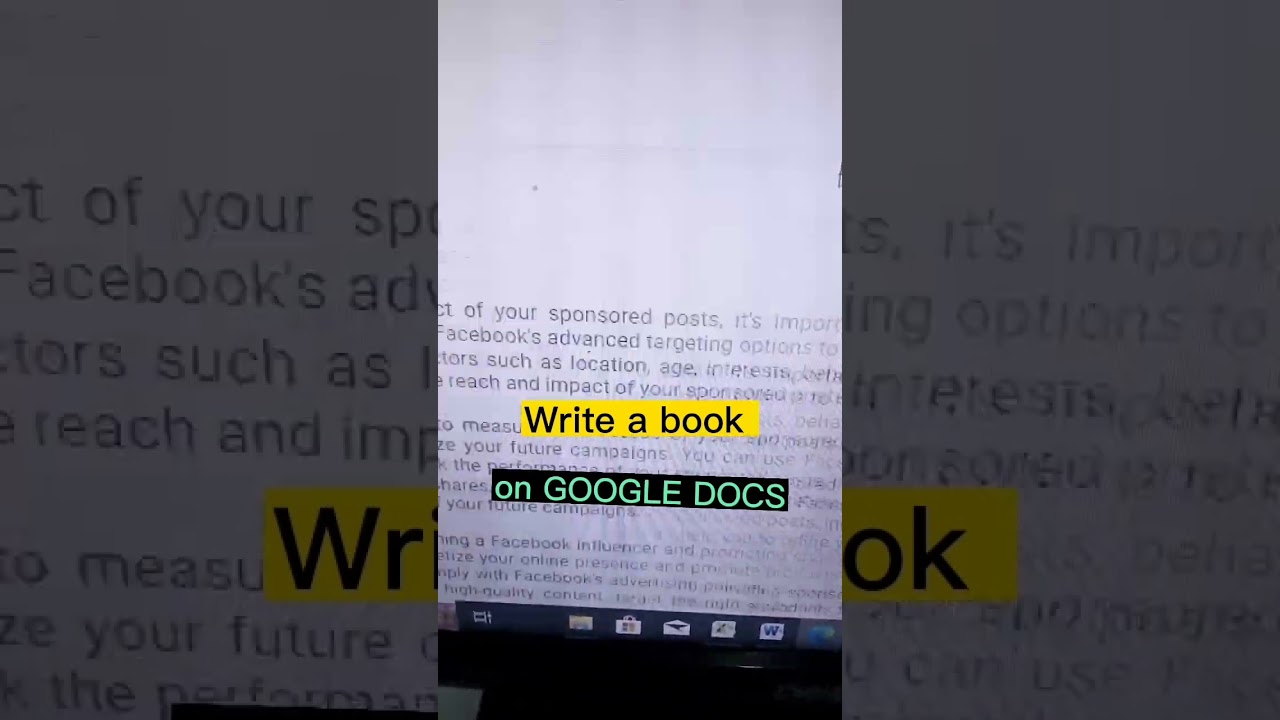 Write a book on Google docs and publish on Amazon Kindle direct publishing. 