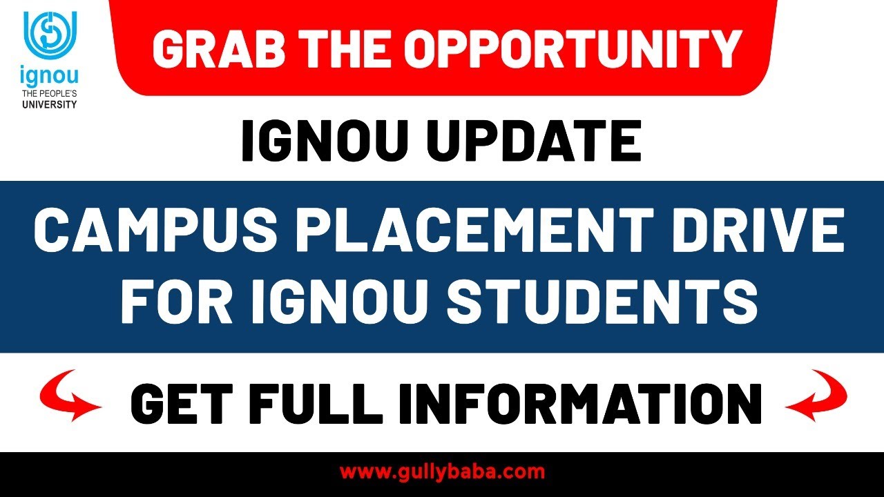 IGNOU Students Campus Placement Drive || Permanent Job || Attractive Salary ||