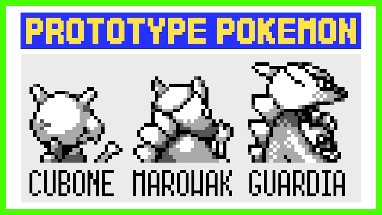MAROWAK EVOLUTION AND GOROCHU! - Red/Blue/Green Prototype Sprites Reveal Unreleased Pokémon!