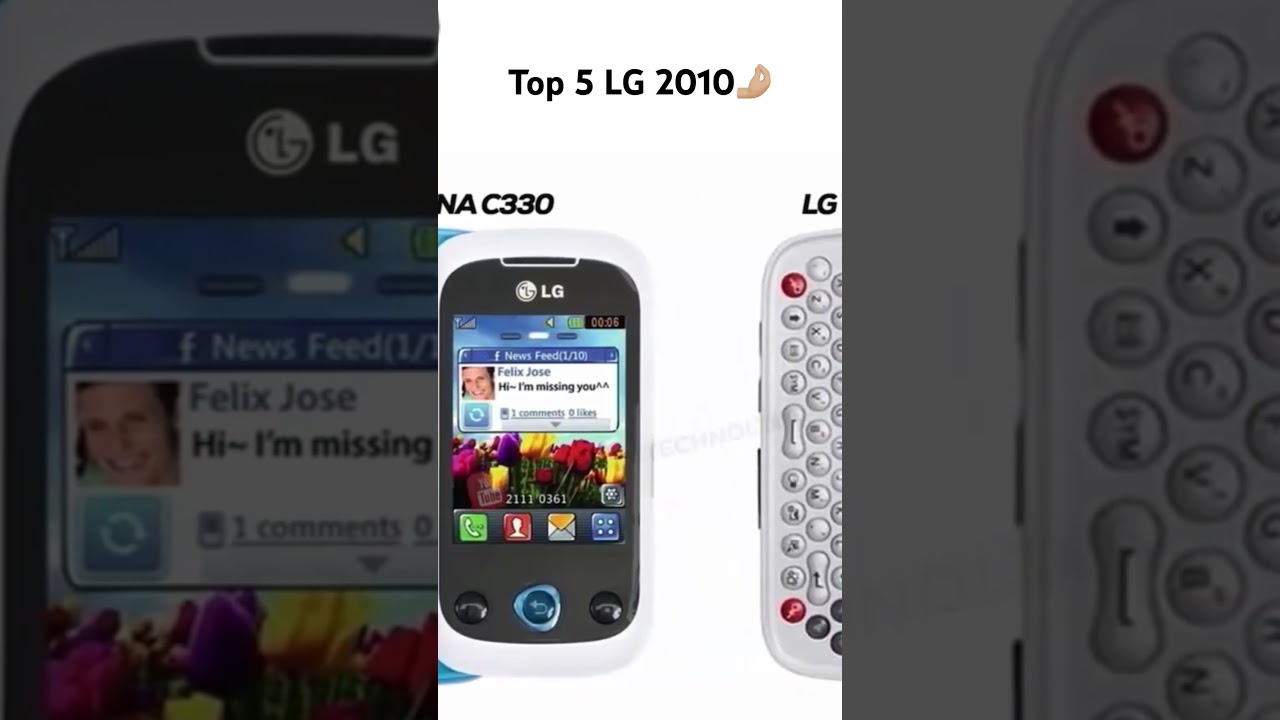 Top 5 celulares LG lan&ccedil;ados em 2010. #celulares #antigos
