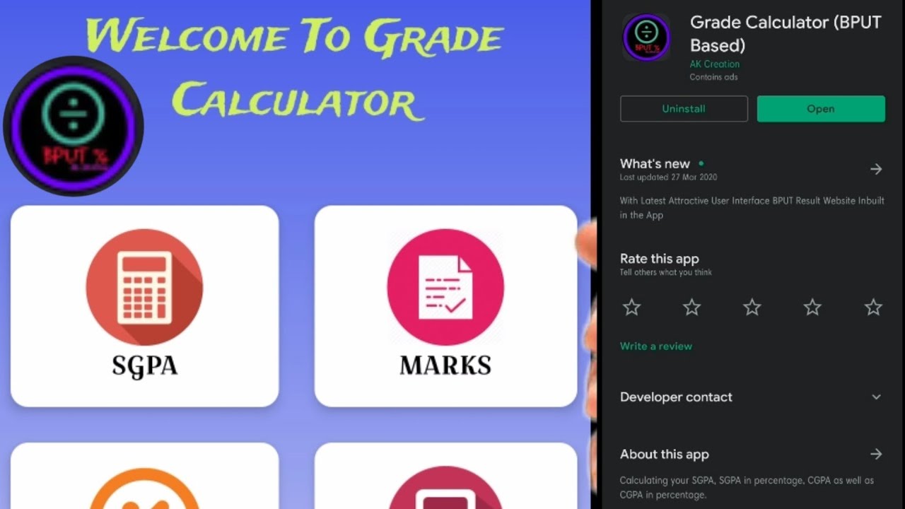 How to Calculate SGPA,CGPA new easy trick | BPUT SGPA & CGPA Calculation trick #GradeCalculator.